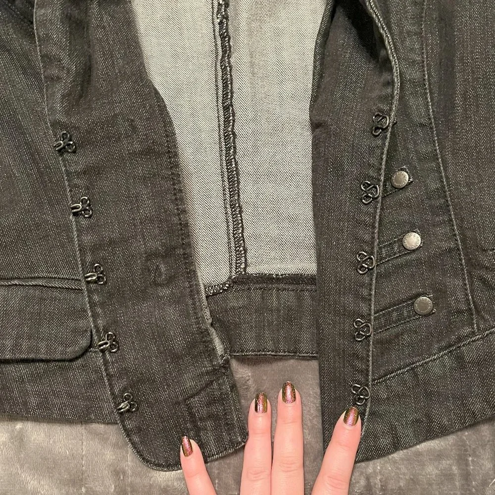 New York & Company Charcoal Gray Denim Blazer - Picture 10 of 10